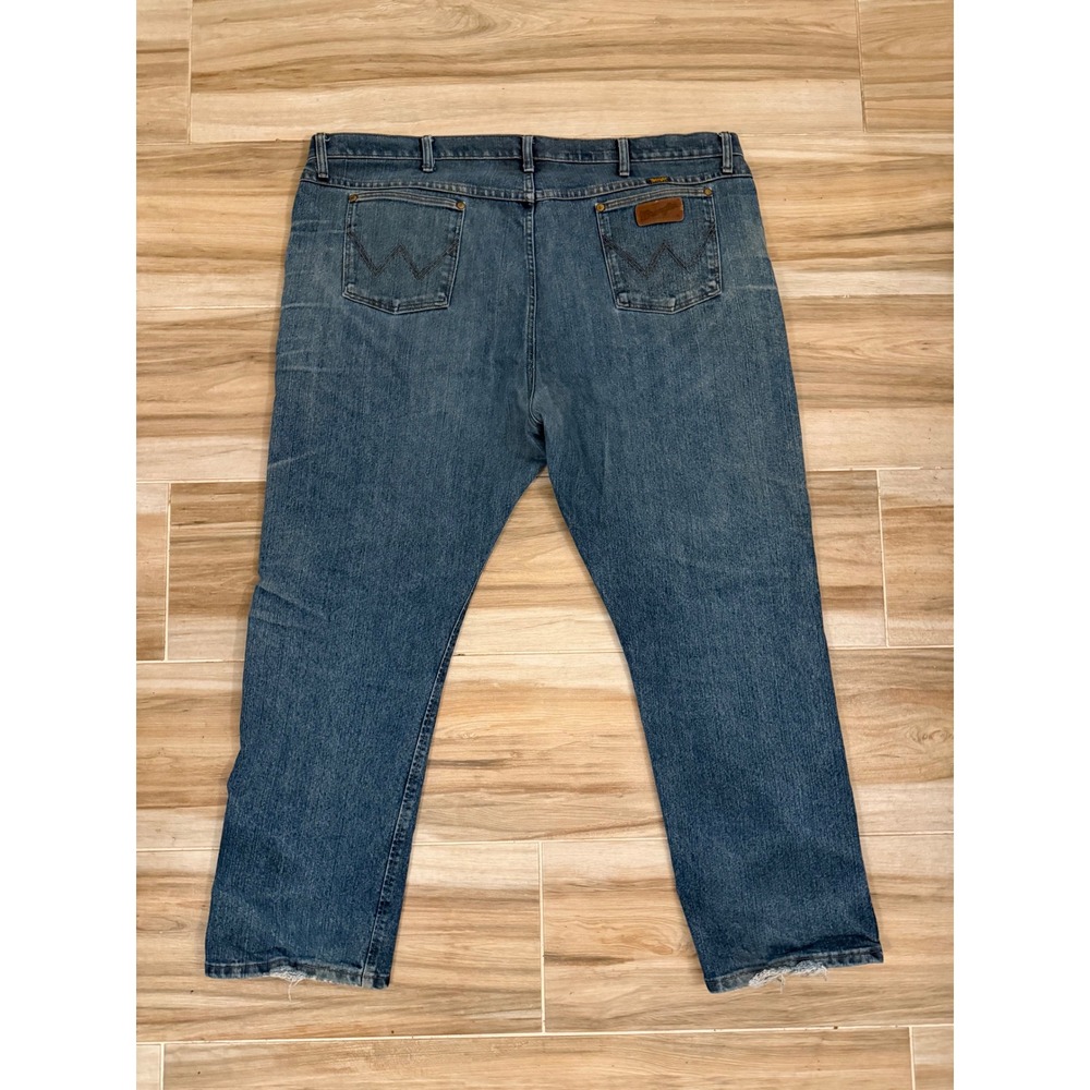 Wrangler Advanced Comfort Regular Fit Mens Jeans 46x32 Blue Denim Cowboy Cut - Picture 4 of 8
